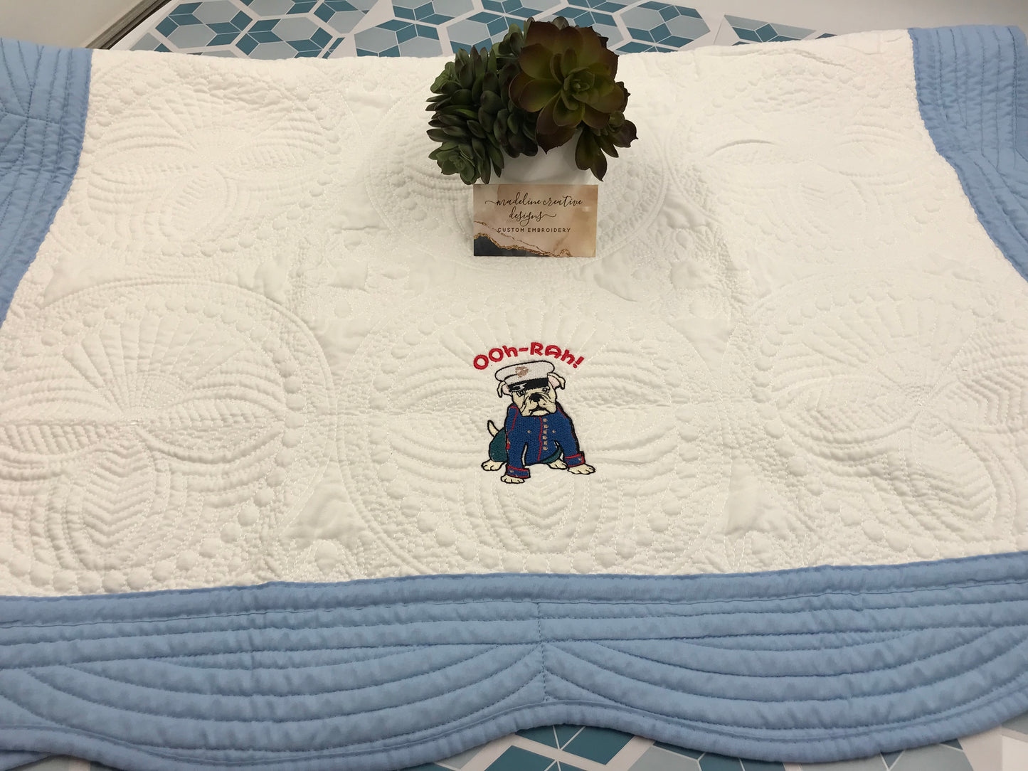 Quilt for Baby Marine Corp. Theme