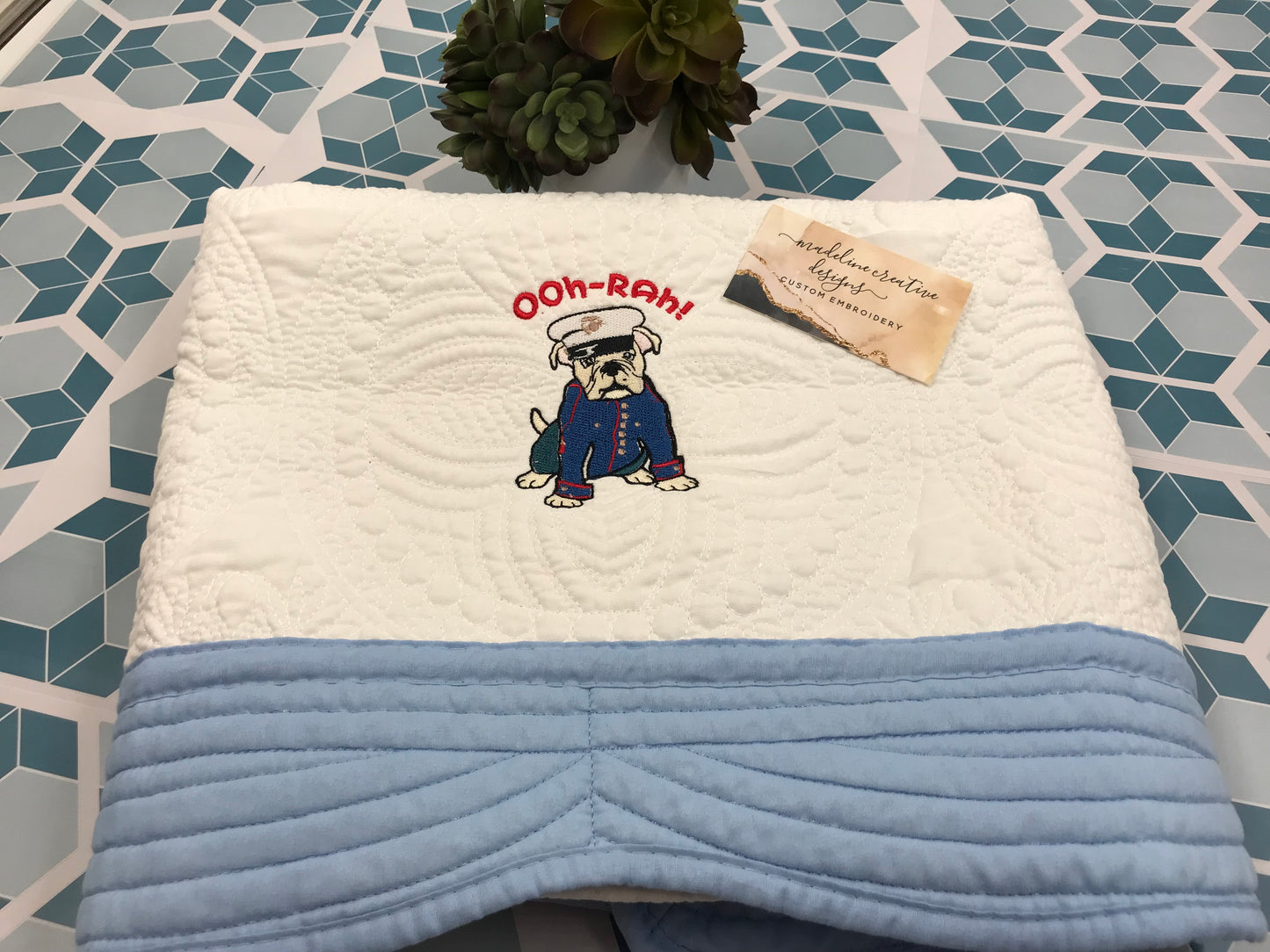 Quilt for Baby Marine Corp. Theme