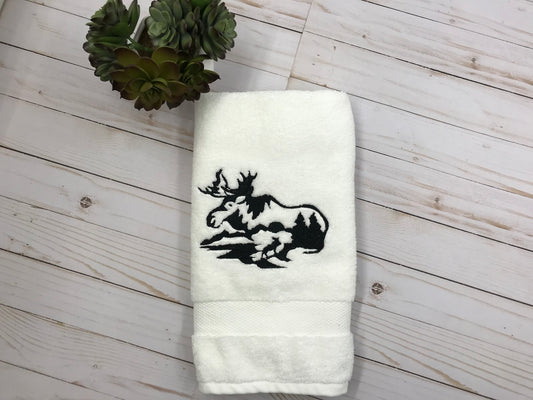 Hand Towel with Moose